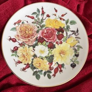Franklin Mint The Majesty of Roses Collector Plate GOLDEN AURA Limited Edition